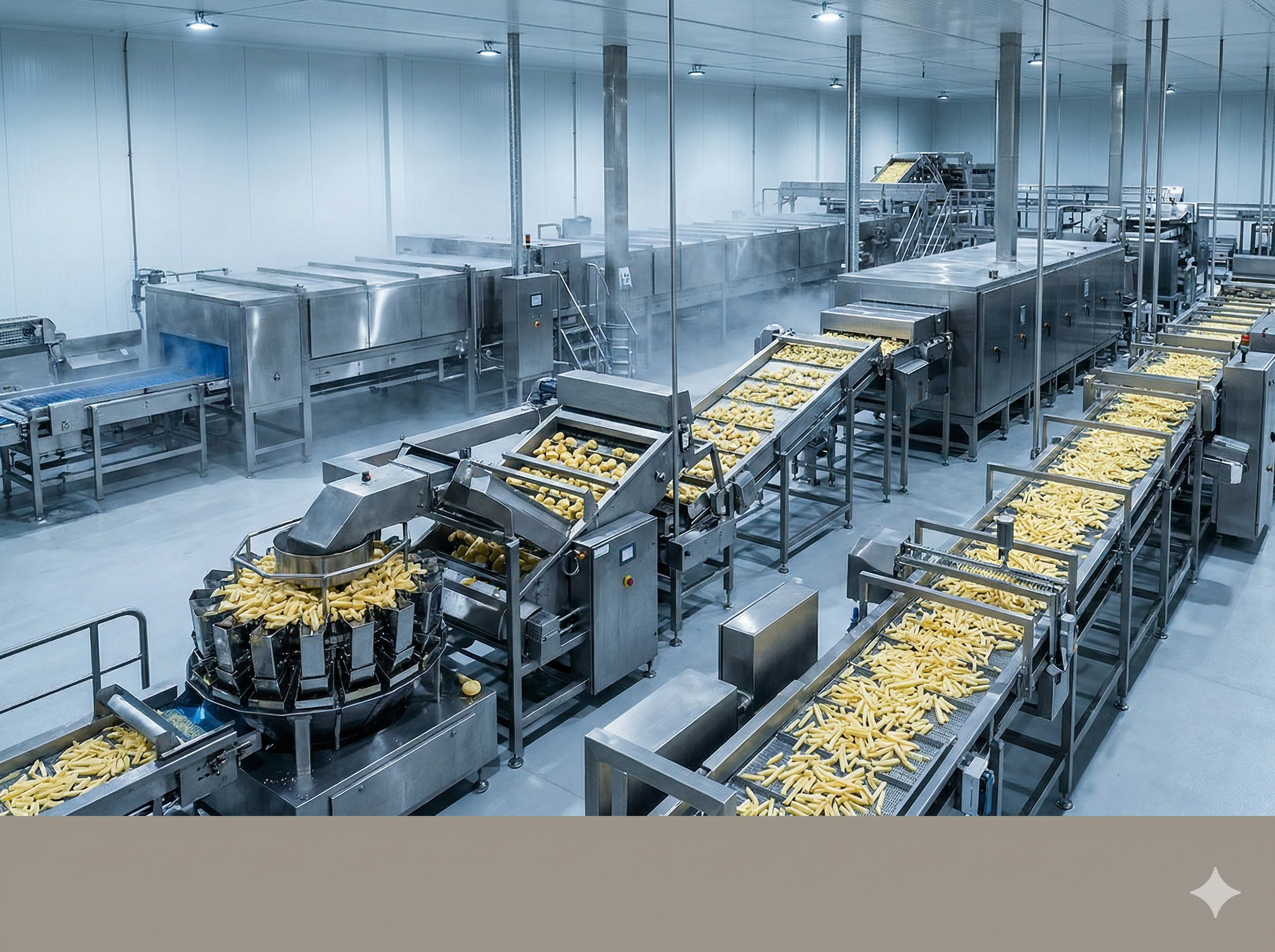 Frozen fries production facility
